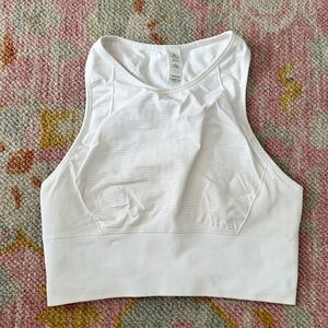 white lululemon ebb to train bra